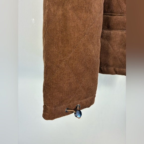 A Loves A Brown Quilted Corduroy Jacket Zip Snap Medium NWT - Picture 8 of 9
